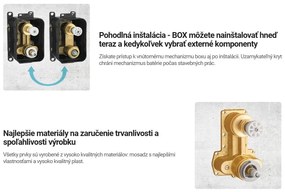Deante Arnika, sprchová súprava pod omietku s pákovou batériou a krabicovým montážnym systémom BOX, čierna matná, BXYZNQAM