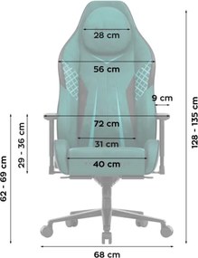 Zamatová herná stolička Force 8.3 Green