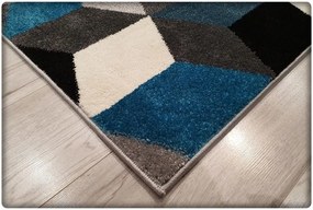 Dekorstudio Moderný koberec SUMATRA - Modré kosoštvorce Rozmer koberca: 160x220cm