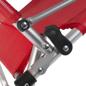 Skladacia kempingová stolička – červená