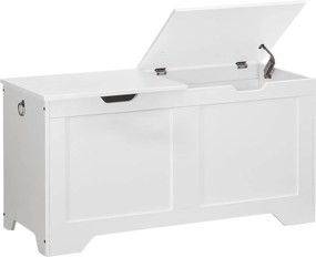 Lavica s úložným priestorom Vasagle Byvak 100 cm biela
