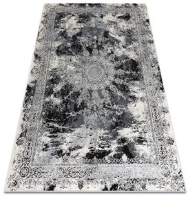 Moderný koberec VINCI 1407 Rozeta vintage - Štrukturálny farba slonoviny / sivá Veľkosť: 80x150 cm