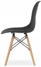 Jedálenská zostava TODI 60cm okrúhly stolový set čierny + 2 stoličky OSAKA čierne