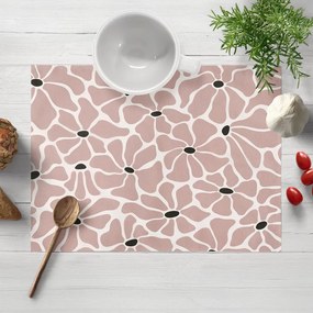 Biante Bavlnené prestieranie na stôl Sandra SA-483 Hnedoružové designové kvety na bielom 35x45 cm