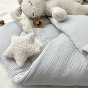 Mušelínová zavinovačka svetlo modrá 70x70cm