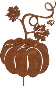 Rustikálny hrdzavý zápich tekvice - 14*1*55 cm