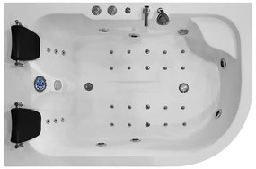 M-SPA - Ľavá kúpeľňová vaňa TURBO SPA s hydromasážou 180 x 120 x 54 cm (MSPA1631-TURBO-L)