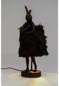 Animal Rabbit stolová lampa s kožušinou čierna/zlatá 50 cm