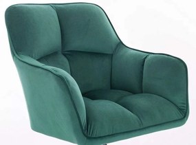 LuxuryForm DESIGN Kreslo AMALFI VELUR na čiernom tanieri - zelené