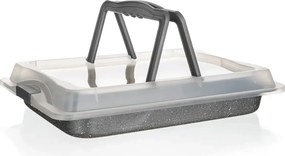 Banquet Plech s nepriľnavým povrchom Granite s vekom, 42 x 29 x 4,5 cm