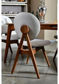 Súprava jedálenských stoličiek Touch Cream and Walnut, 2 ks
