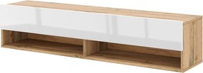 Závěsný TV stolek Derby 140 cm dub Wotan/bílý