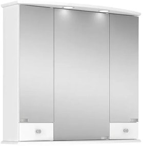 Riva Zrkadlová skrinka s LED osvetlením Dakota, 77,7 × 71,8 × 25,5 cm, biela
