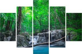 Obraz - Vodopád Erawan, Kanchanaburi, Thajsko (150x105 cm)