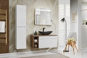Koupelnové zrcadlo s LED osvětlením Bianca 80 cm bílé