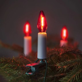 EXIHAND LED vianočná reťaz FELICIA, 16 žiaroviek, červené svetlo, 10,5m