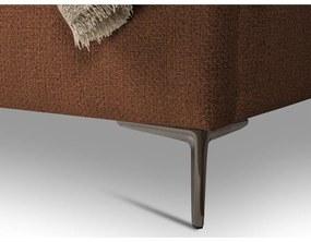 Terakotová čalúnená dvojlôžková posteľ s roštom 160x200 cm Makana – Makamii