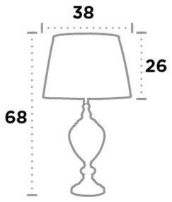 Stolná lampa Greyson textilné tienidlo v sivej