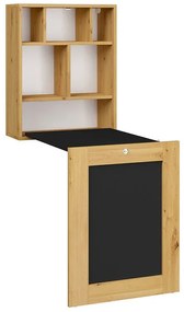 Rozkladací PC stolík Till (dub artisan + čierna). Akcia -21%. Vlastná spoľahlivá doprava až k Vám domov. 1124835