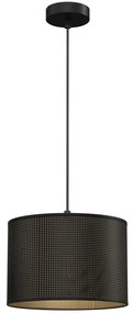 Luster na lanku LOFT SHADE 1xE27/60W/230V pr. 25 cm čierna/zlatá