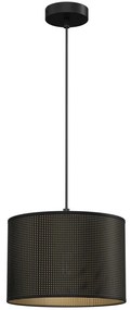 Luminex Luster na lanku LOFT SHADE 1xE27/60W/230V pr. 25 cm čierna/zlatá LU5251