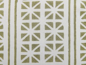 Bavlnený vankúš 45 x 45 cm zelená/biela SYRINGA Beliani