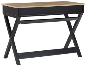 Písací stôl 103 x 50 cm čierny so svetlým drevom EKART Beliani