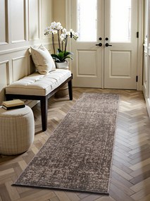 ELLE Decoration, Behúň Brilliance Prisma 106312 Beige z kolekcie Elle, 80x250, hnedá, obývacia izba