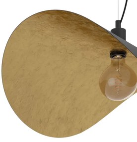 Eglo 390429 - Luster na lanku SACEDA 1xE27/40W/230V 80 cm čierna/zlatá