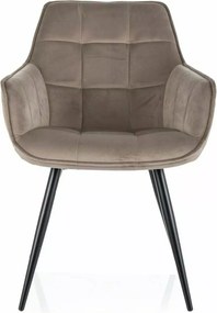 SI Lilia Velvet stolička tmavá béžová