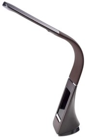 LED Stmievateľná stolná lampa s displejom GALA LED/6W/230V hnedá