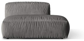 Sivý zamatový modul pohovky (pravý roh) Martina – Micadoni