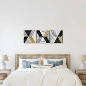 Obraz - Textúrovaný dekor (s hodinami) (90x30 cm)