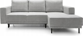 Rohová sedacia súprava Rodriguez mini (p) (svetlosivá čierna)