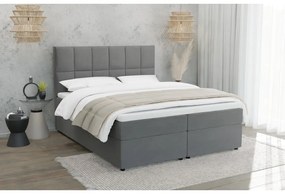 Sivá boxspring posteľ s úložným priestorom 140x200 cm Flip – Ropez