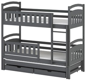 Detská posteľ 80 x 180 cm BLAIR (s roštom a úl. priestorom) (grafit). Vlastná spoľahlivá doprava až k Vám domov. 1013190