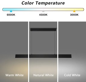 Brilagi - LED Stmiev. luster na lanku SLIMLINE LED/40W/230V 3000-6000K čierna + DO