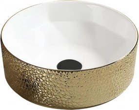 Mexen CLARISA umývadlo, 41 cm, biela/zlatá, 22074153