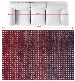 Koberec Royal cherry red/navy 160x230cm