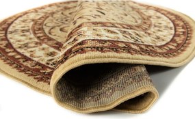 TA Koberec F740A SVETLO BÉŽOVÉ KOLESO ATLAS PP Rozmer: 80x80 cm