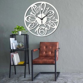 Hodiny na stenu z plexiskla - Sentop | X0109 | farebné: Šedá kovová Ral 7005 Strieborné ručičky 30 cm 4222-70234 X0109