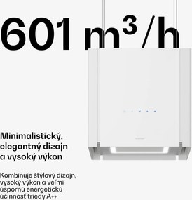 Klarstein Velaire digestor funkcia zdvíhania 40 cm, Elegantný, minimalistický, výkonný, EEC A++, 601 m³/h