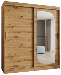 Šatníková skriňa 180 cm Lulu (dub artisan). Akcia -20%. Vlastná spoľahlivá doprava až k Vám domov. 1125977