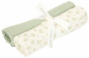 Little Dutch Plienky 70x70cm Blueberry Leaves & Sage 2ks