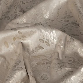 Dekorstudio Zamatový záves FELIS s jemnou potlačou listov - béžový