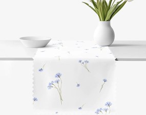 Goldea behúň na stôl teflónový - modré nevädze 50x140 cm