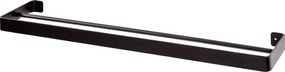 Nástenný vešiak na uteráky HANDY 60x12,5 cm, čierny