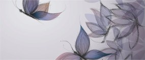 Obraz - Kreslené motýle (120x50 cm)