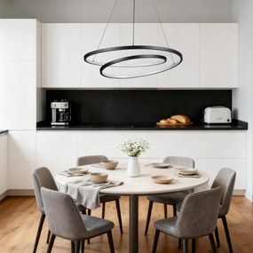 Brilagi-LED Stmievateľný luster na lanku TWISTER LED/75W/230V pr. 70 cm čierna +DO