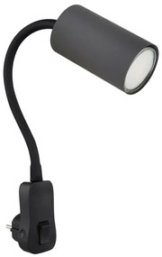 Globo 57911DPG - Náhradné bodové svietidlo do zásuvky ROBBY 1xGU10/35W/230V čierna